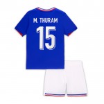 Nogometni Dresovi Francuska M. Thuram 15 Dječji Domaći Euro 2024 Kratkih Rukava